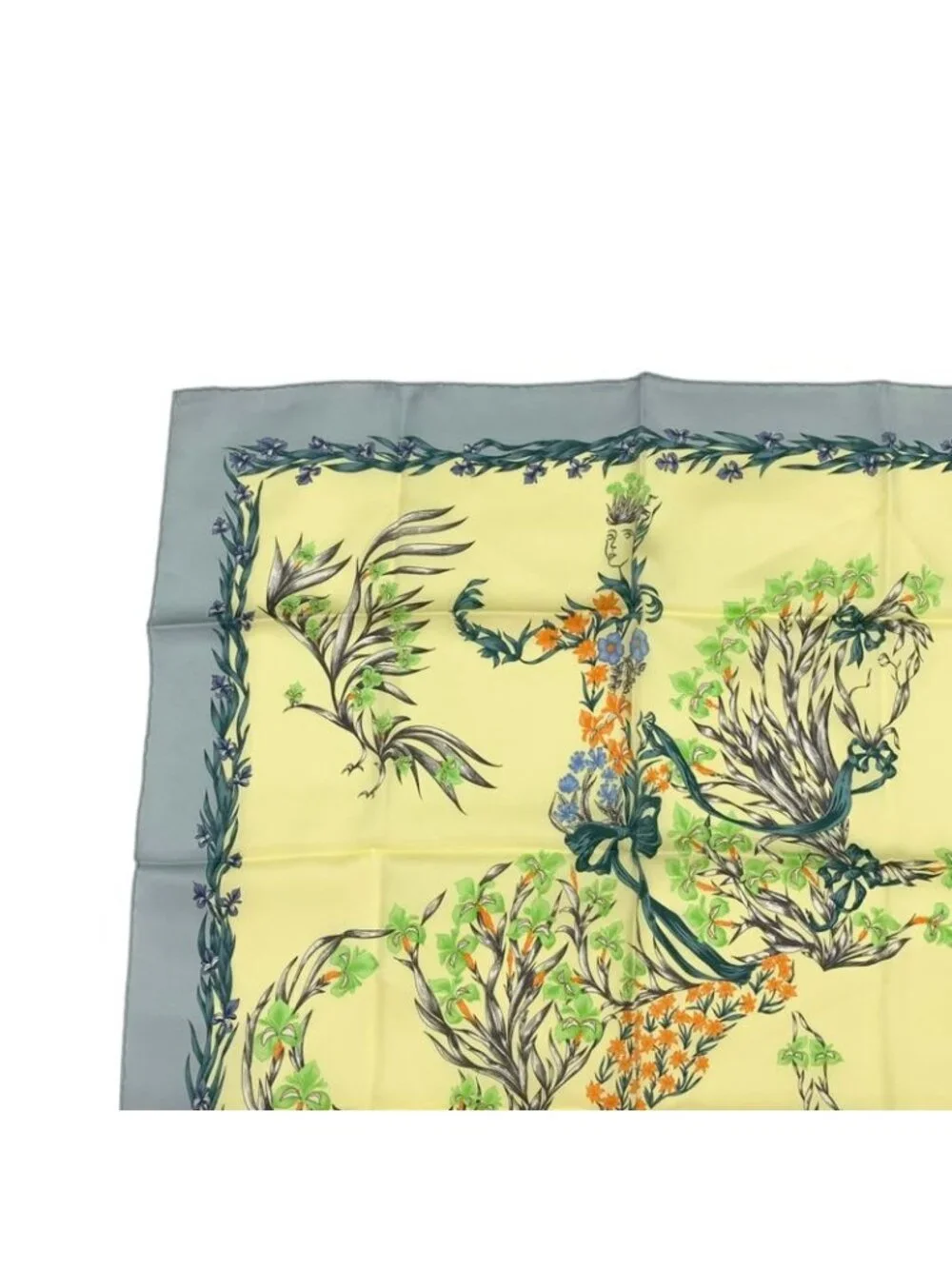 Hermes Hd'origny Blooming Horse Silk Scarf Multicolor